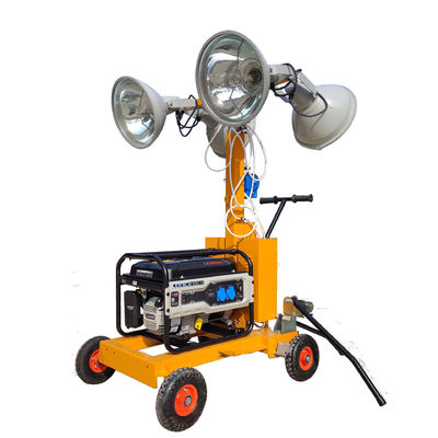 혼다 2kw 전력 발전기 이동 조명 차량 400W * 4 금 하리이드 램프 5m 등대 및 푸시형 조명