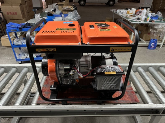 6kw High Quality Diesel Generator Portable Customizable 220V 380v With Wheels And Handrails