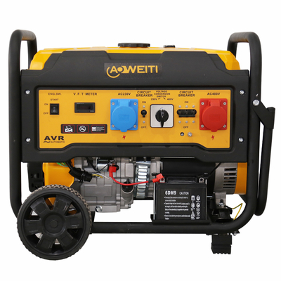8kw 10kw Open Frame Gasoline Generator Portable Handrail With Wheels